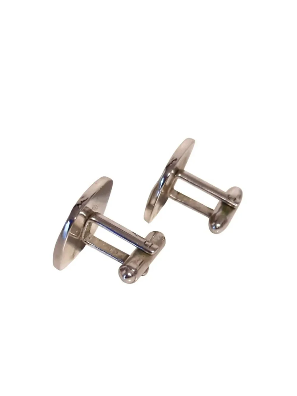 Speidel Silver Tone Cufflinks Tie Clip Set Cutout Design Vintage